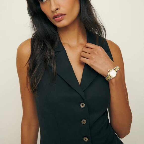 NWT Reformation Taryn VEST ONLY - Black Size 0 - Picture 4 of 8